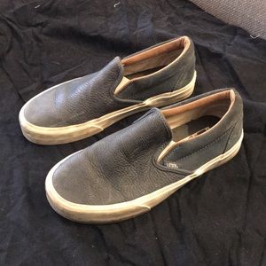 Leather/Suede Slip on Vans